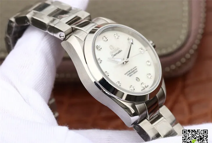 Omega Seamaster 231.10.34.20.55.002 Aqua Terra 150M 3S Factory 1:1 Best Edition Replica Watch White Diamond Dial